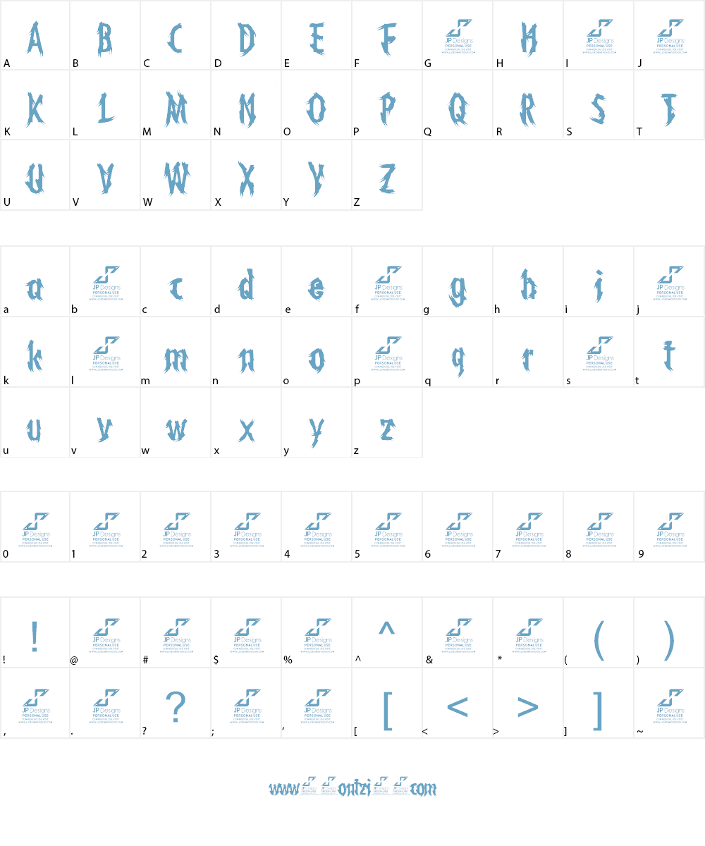 THE CROOKEDMAN DEMO Font Character